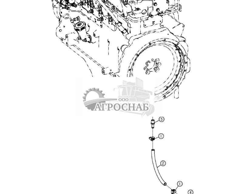 Слив картера маховика (двигатели 6090HDW01, 6090HDW04, 6090HDW16, 6090HDW11) - ST3228 62.jpg